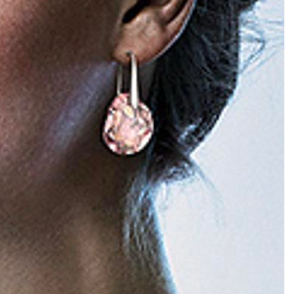 Swarovski 856299 Crystal Galet Light Amethyst Pierced Earrings 1.20 Inch 🌸